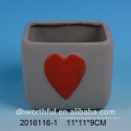 Wholesale ceramic flower pot with love figurine